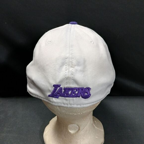 NBA New Era Los Angeles Lakers 39thirty Hat Size Small/Medium White And Purple - Picture 3 of 7